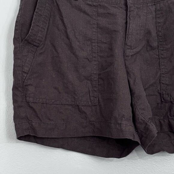 Apt. 9 | Women’s Dark Gray Casual Linen Rayon Shorts Size 4 - Picture 4 of 15